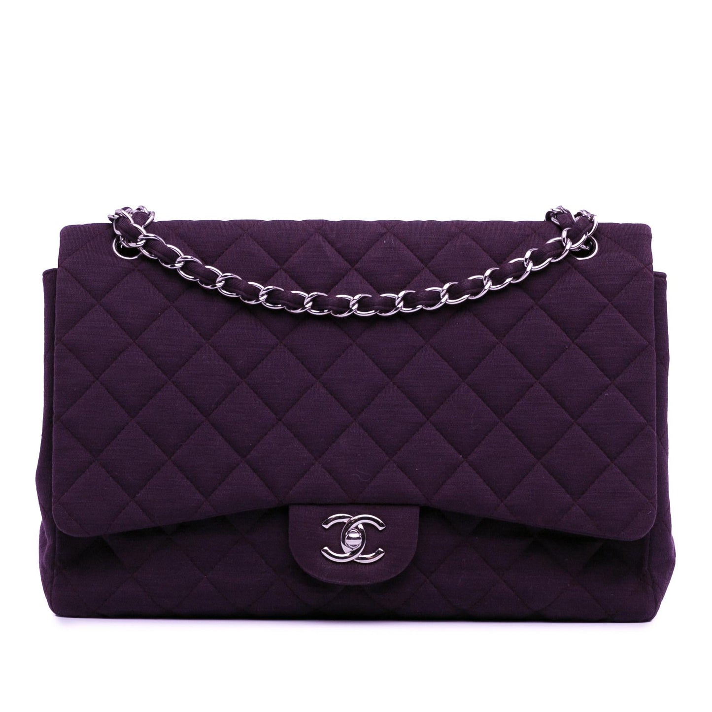 Chanel Maxi Classic Jersey Single Flap (SHG-0jPdOf) Shoulder Bag