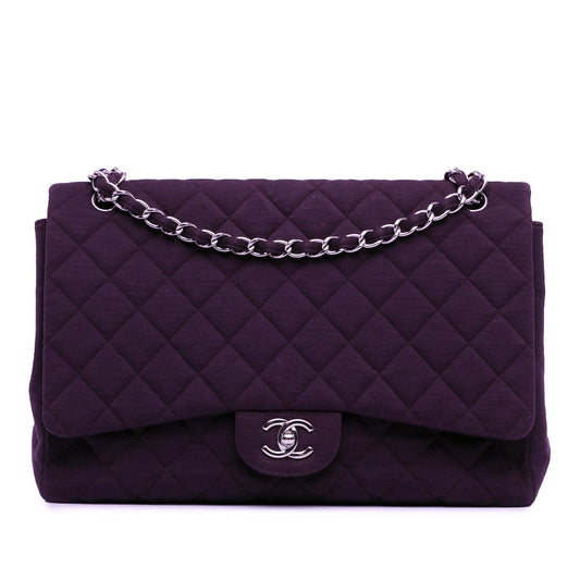 Chanel Maxi Classic Jersey Single Flap (SHG-0jPdOf) Shoulder Bag