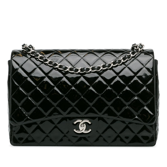 Chanel Maxi Classic Patent Double Flap (SHG-WJjEtr) Shoulder Bag