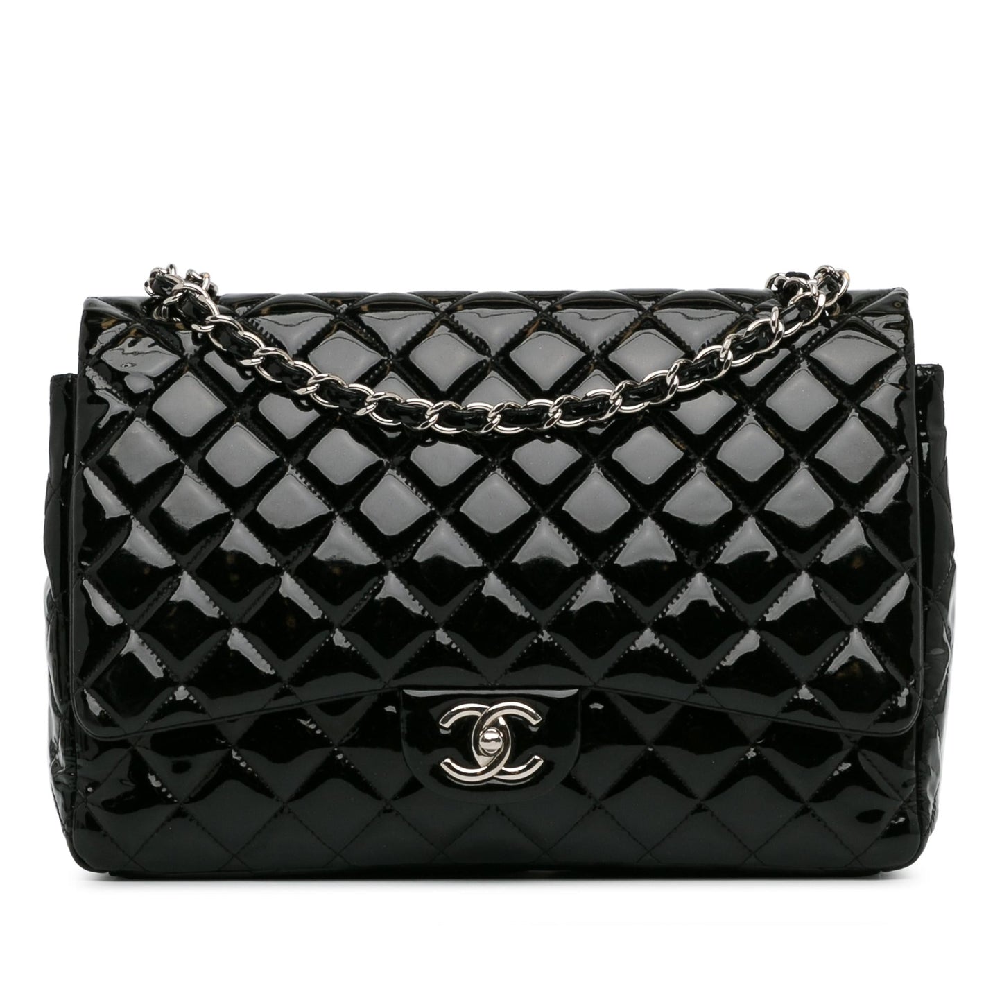 Chanel Maxi Classic Patent Double Flap (SHG-Kp6Vq5) Shoulder Bag