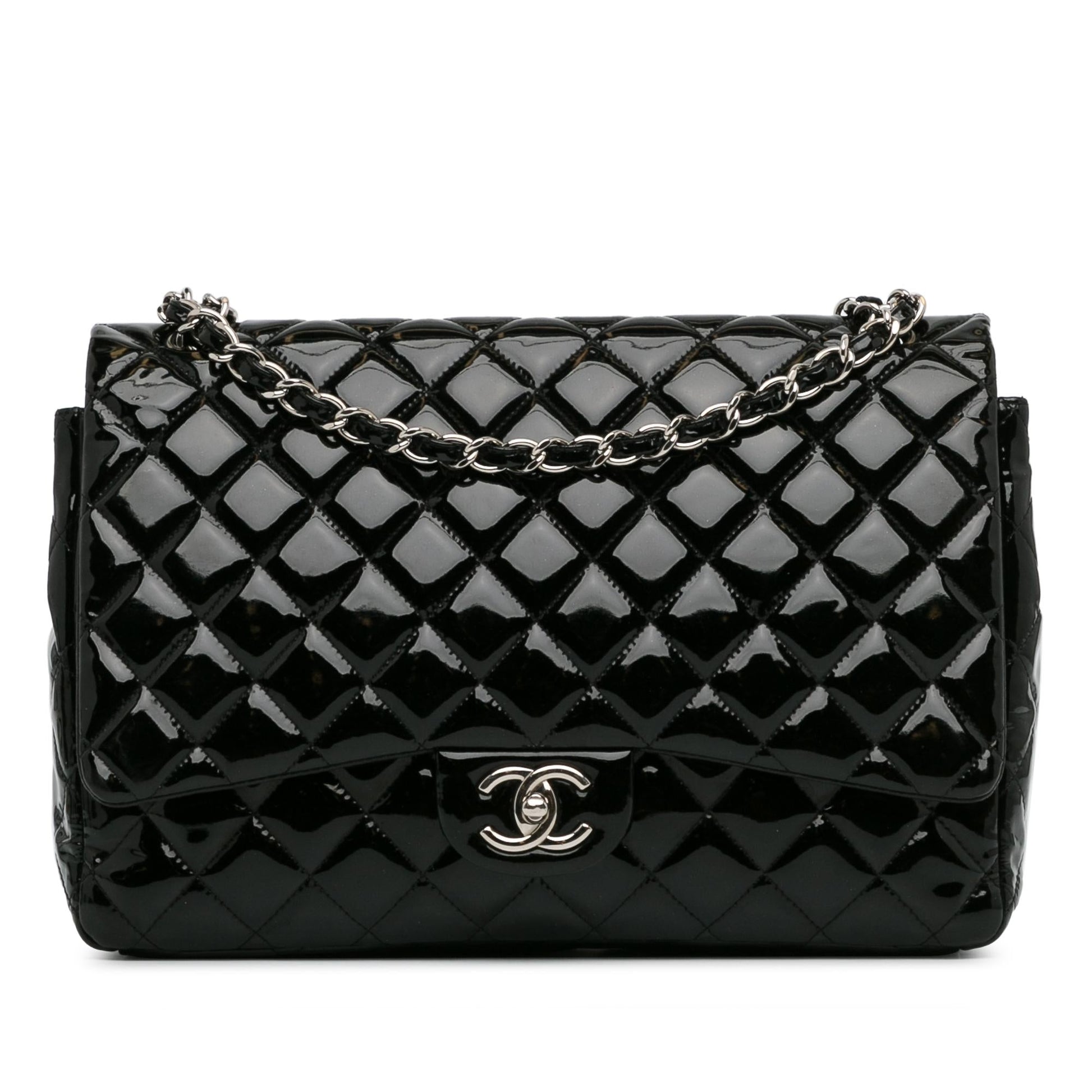 Chanel Maxi Classic Patent Double Flap (SHG-Kp6Vq5) Shoulder Bag
