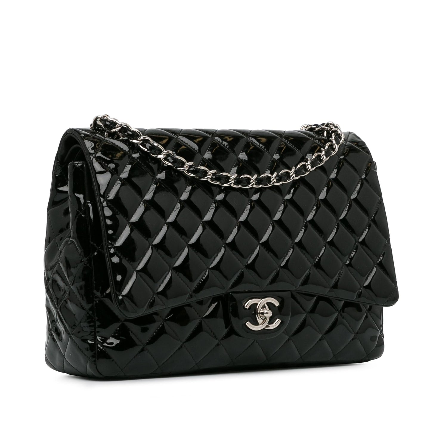 Chanel Maxi Classic Patent Double Flap (SHG-Kp6Vq5) Shoulder Bag