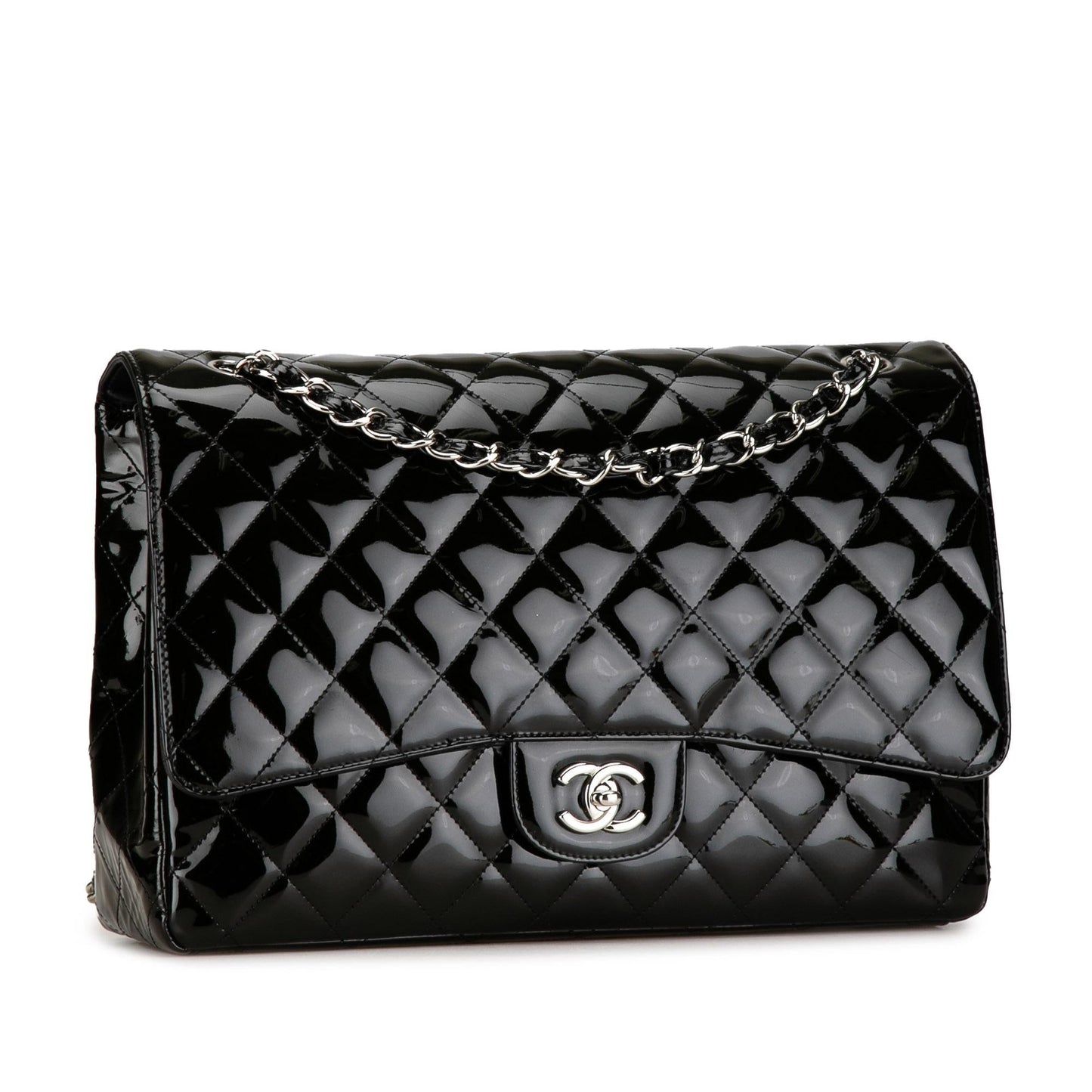 Chanel Maxi Classic Patent Single Flap (SHG-eigFNa) Shoulder Bag
