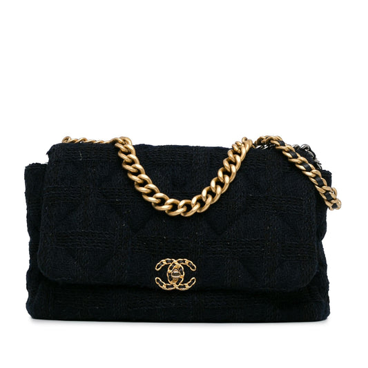 Chanel Maxi Tweed 19 Flap (SHG-r1Febc) Shoulder Bag