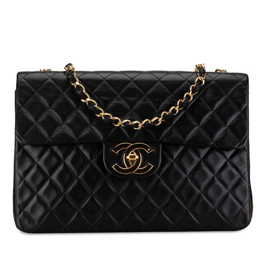 Chanel Maxi XL Classic Lambskin Single Flap (SHG-vNBmIg) Shoulder Bag