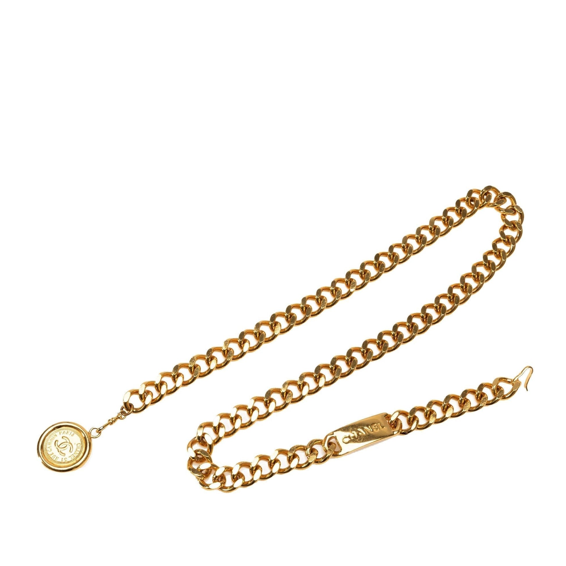 Chanel Medallion Chain-Link Belt - 36 / 92 (SHG-7gk2sc) Handbag