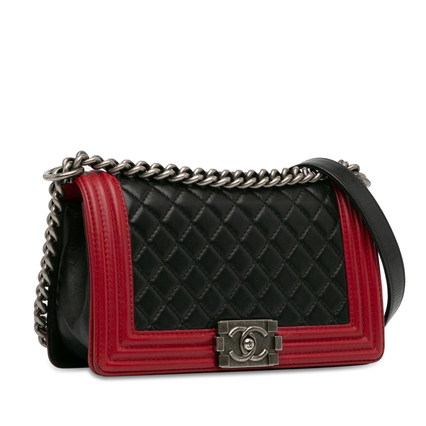Chanel Medium Bicolor Lambskin Boy Flap (SHG-Qk8sN1) Crossbody