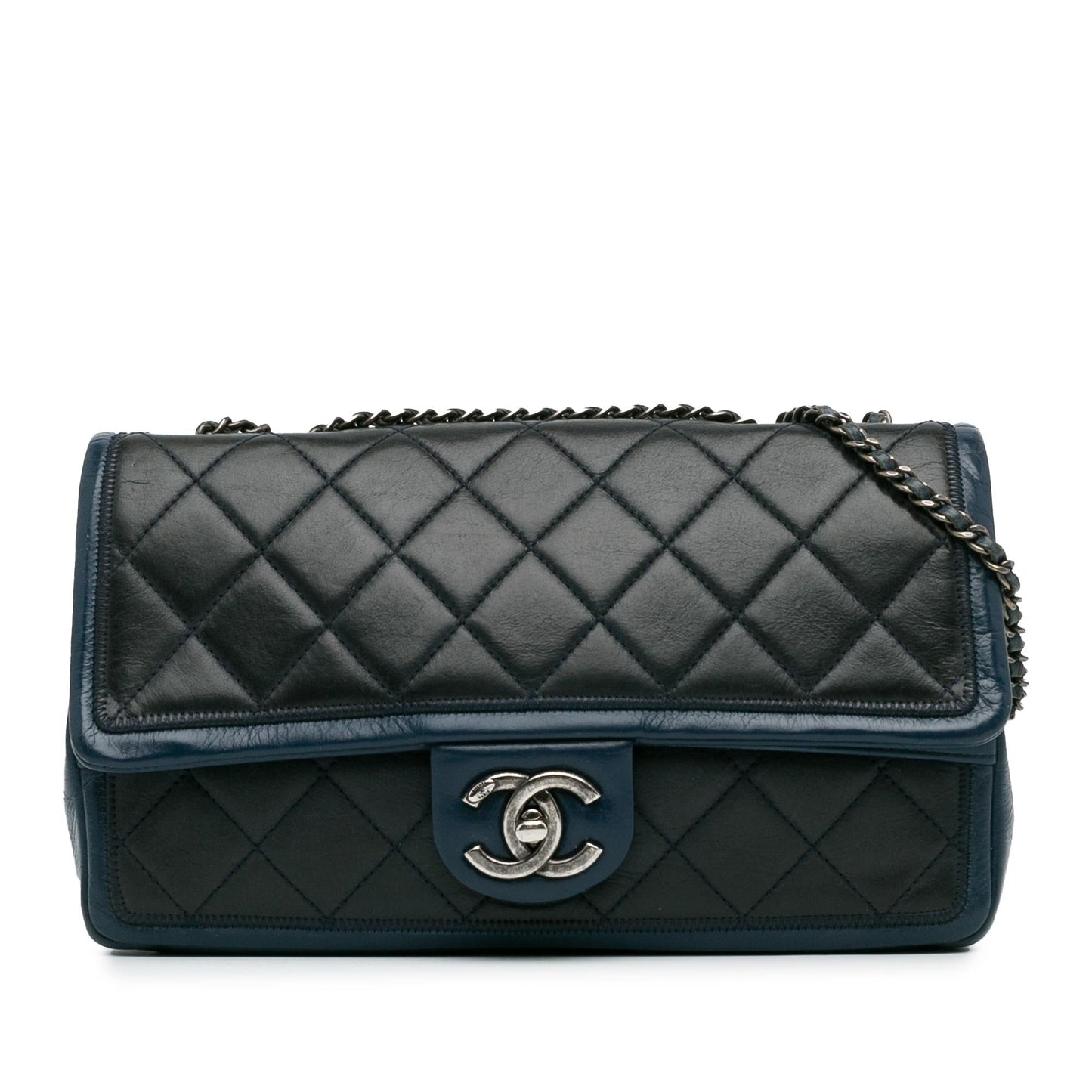 Chanel Medium Bicolor Lambskin Graphic Flap (SHG-EwBfXt) Shoulder Bag