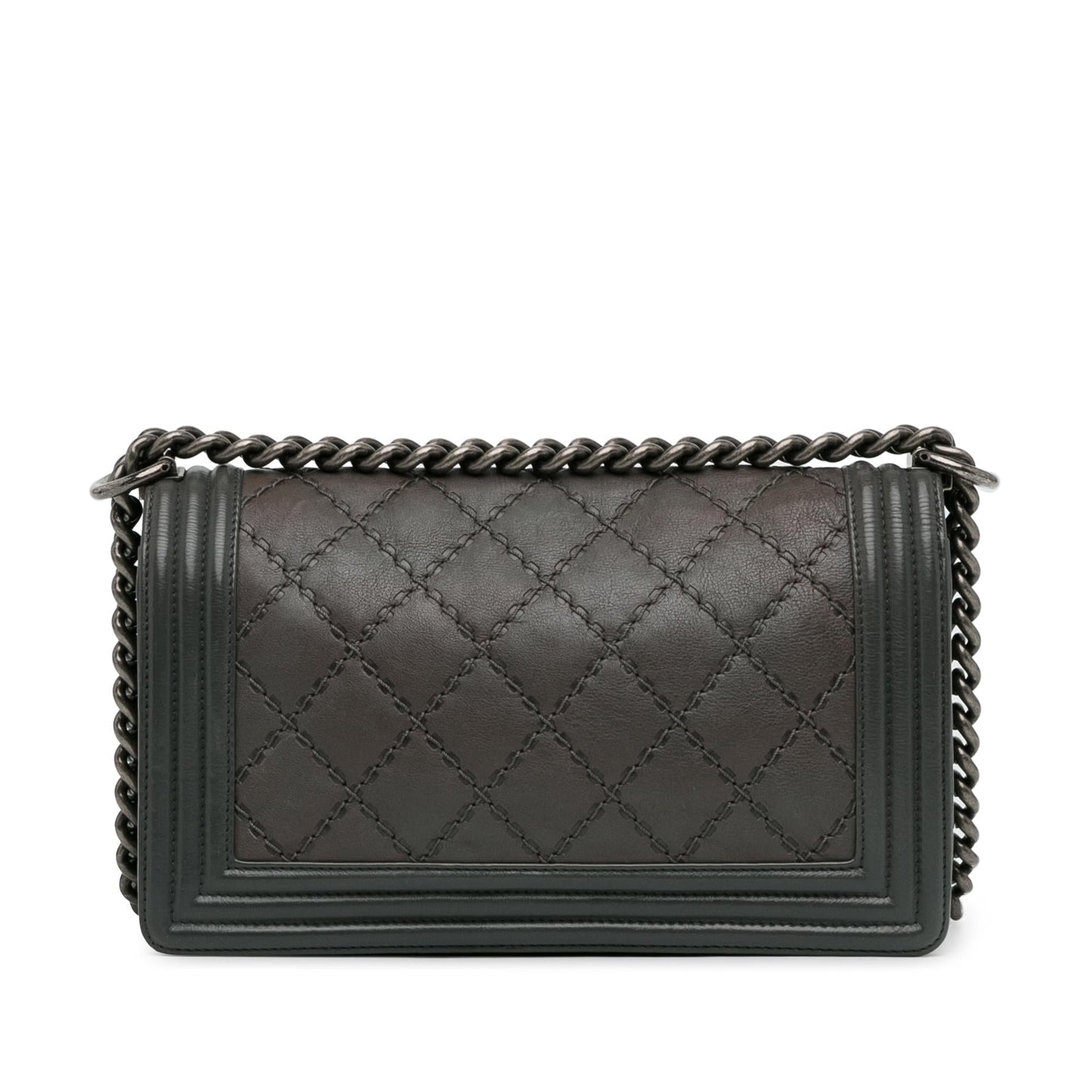 Chanel Medium Calfskin Double Stitch Boy Flap (SHG-SofQRy) Crossbody