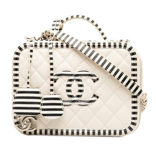 Chanel Medium Caviar CC Filigree Vanity Case (SHG-HPGDYu) Handbag