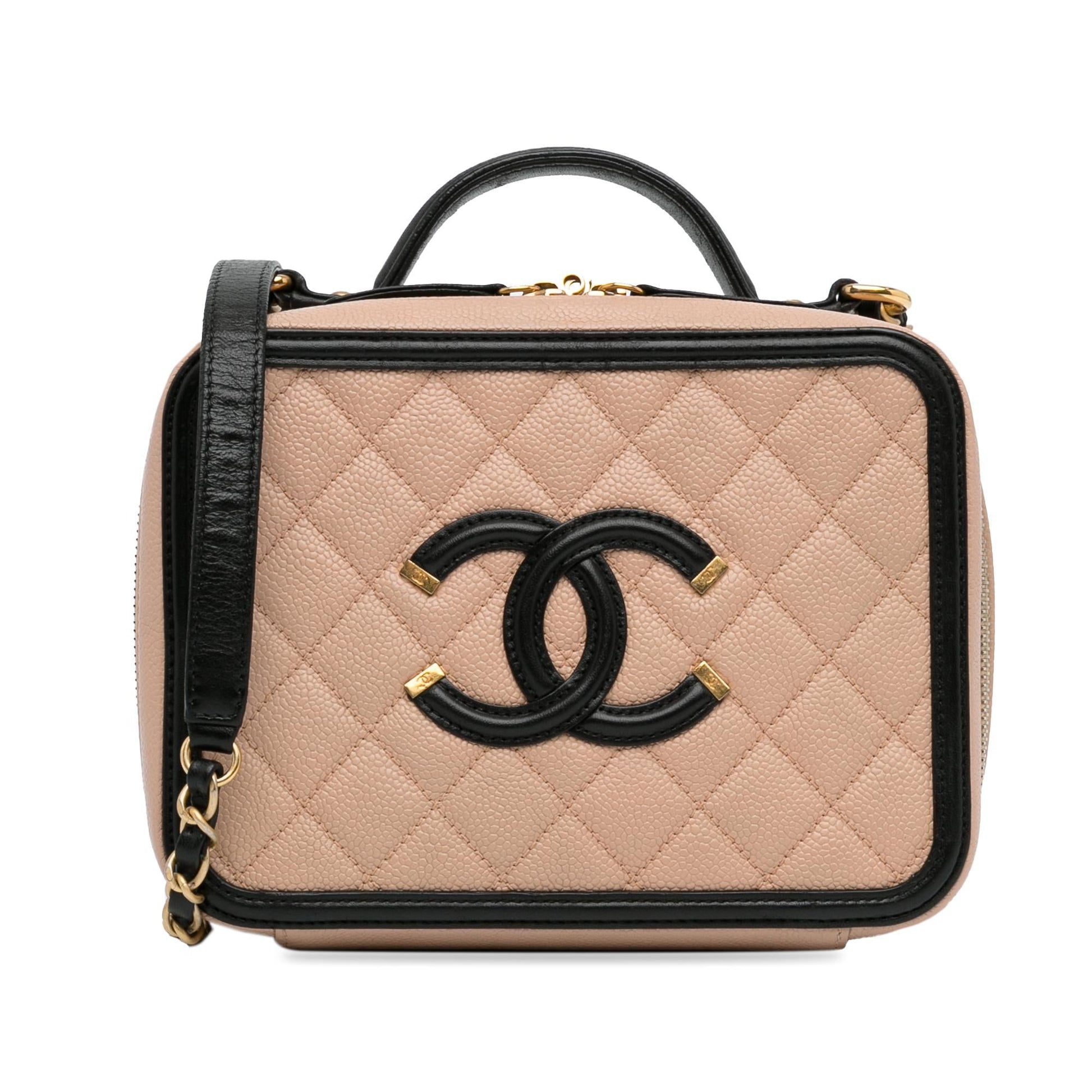 Chanel Medium Caviar CC Filigree Vanity Case (SHG-BTqCcq) Handbag