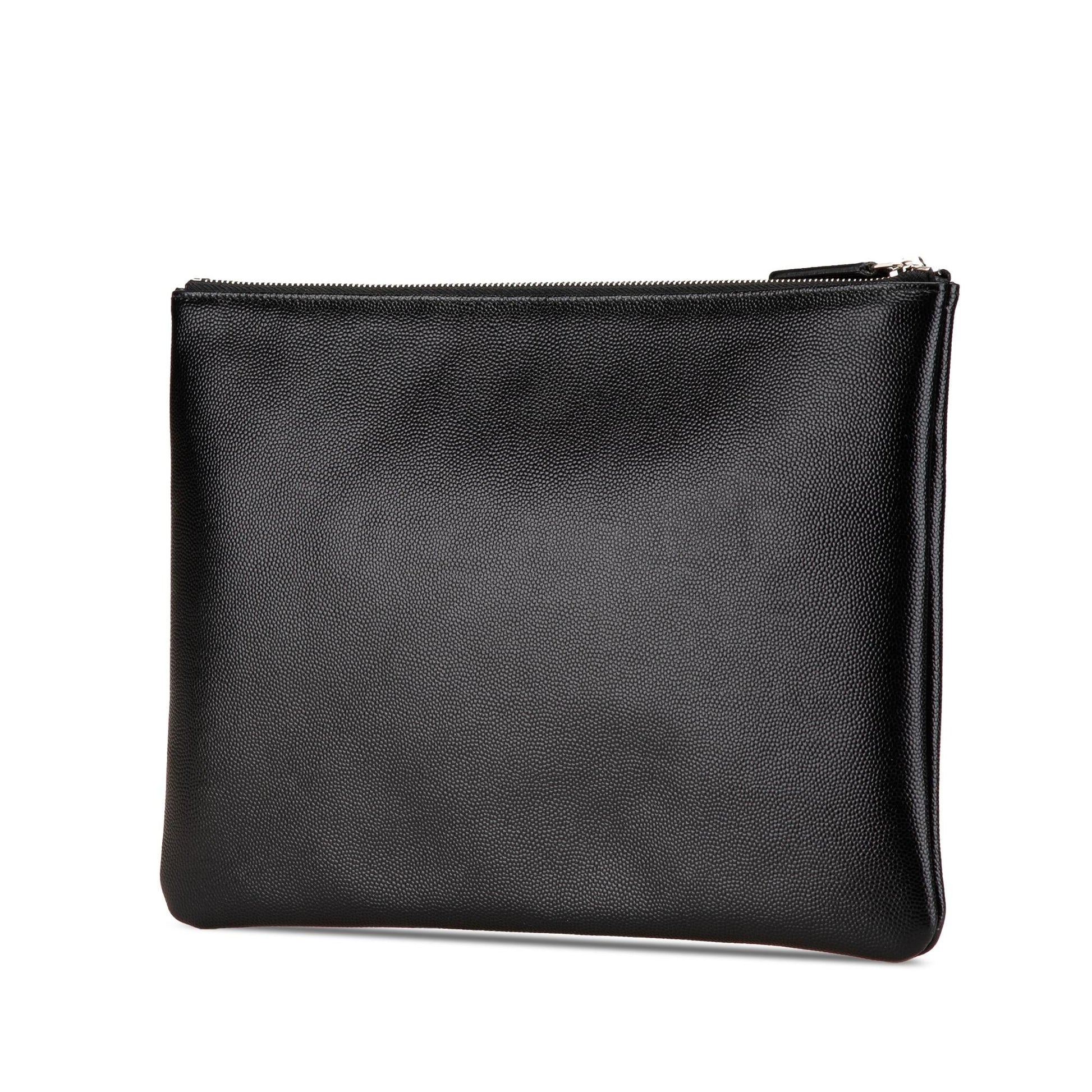 Chanel Medium Caviar Deauville Studded O Case Clutch