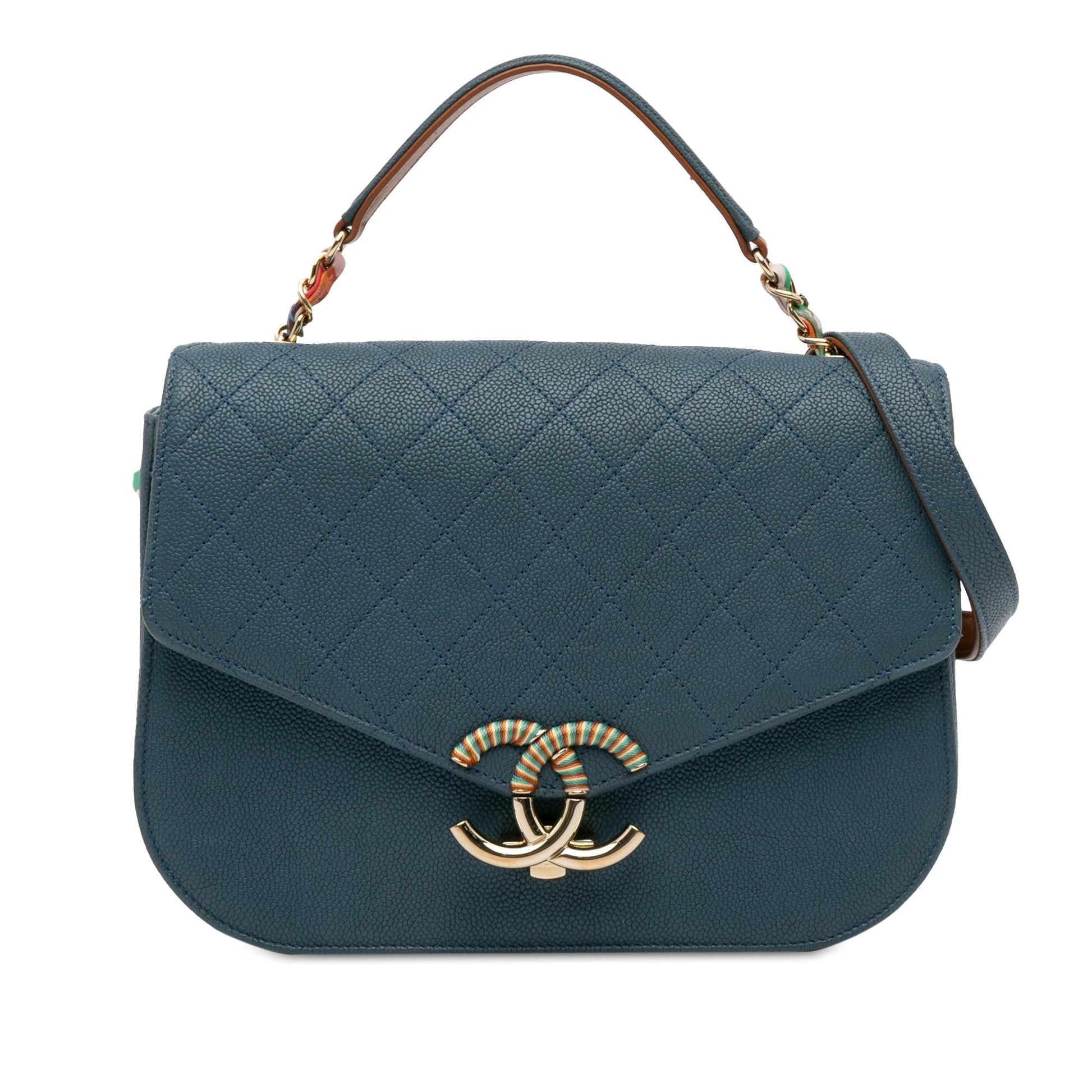 Chanel Medium Caviar Cuba Thread Around Flap (SHG-iQuY2B) Shoulder Bag