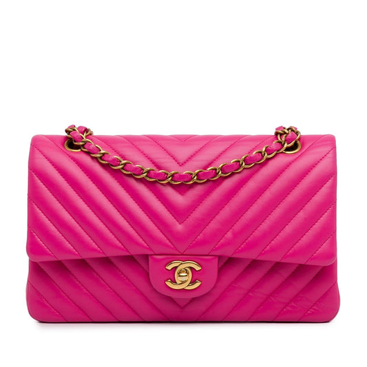 Chanel Medium Chevron Lambskin Double Flap (SHG-472NmH) Shoulder Bag