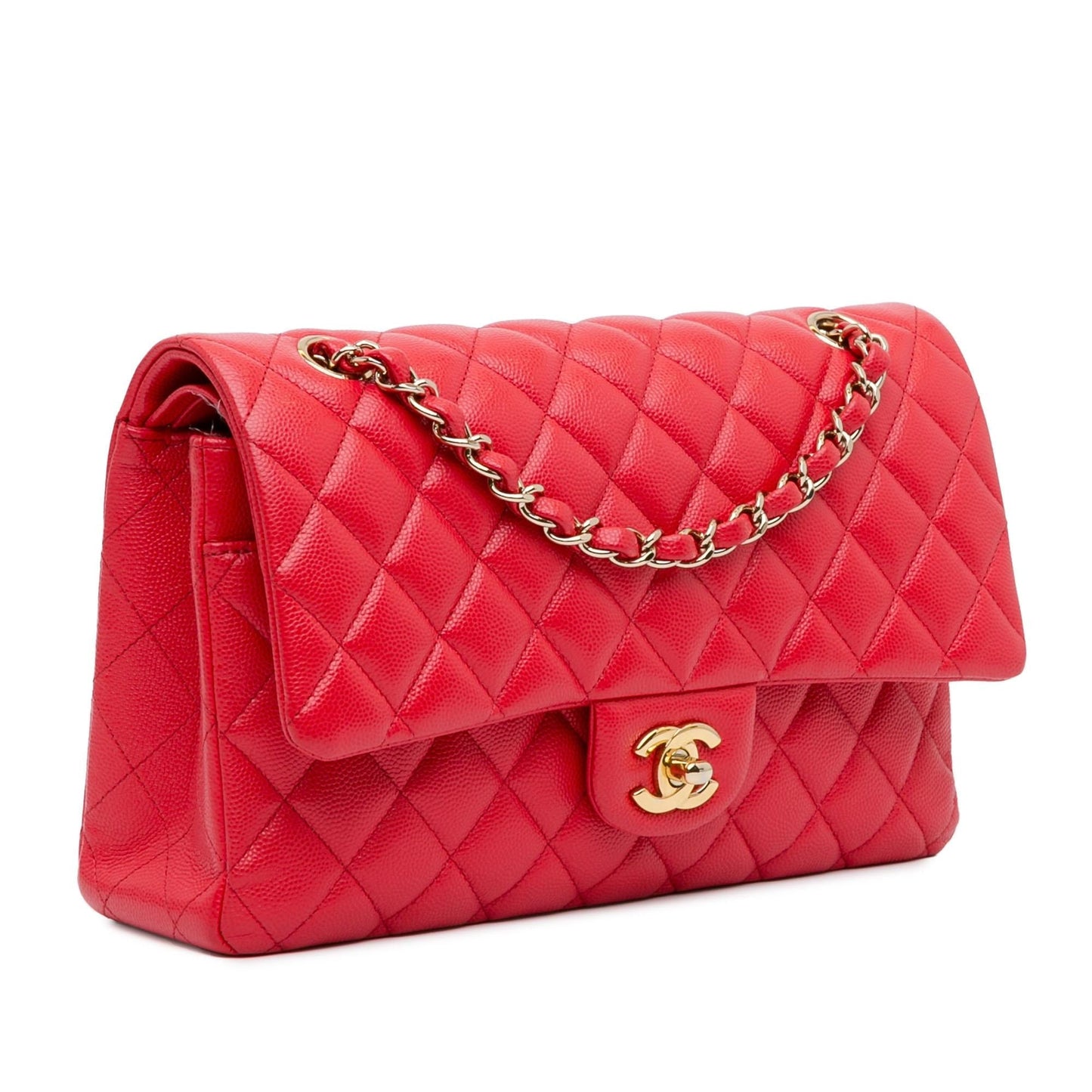 Chanel Medium Classic Caviar Double Flap (SHG-Pe4Lry) Shoulder Bag