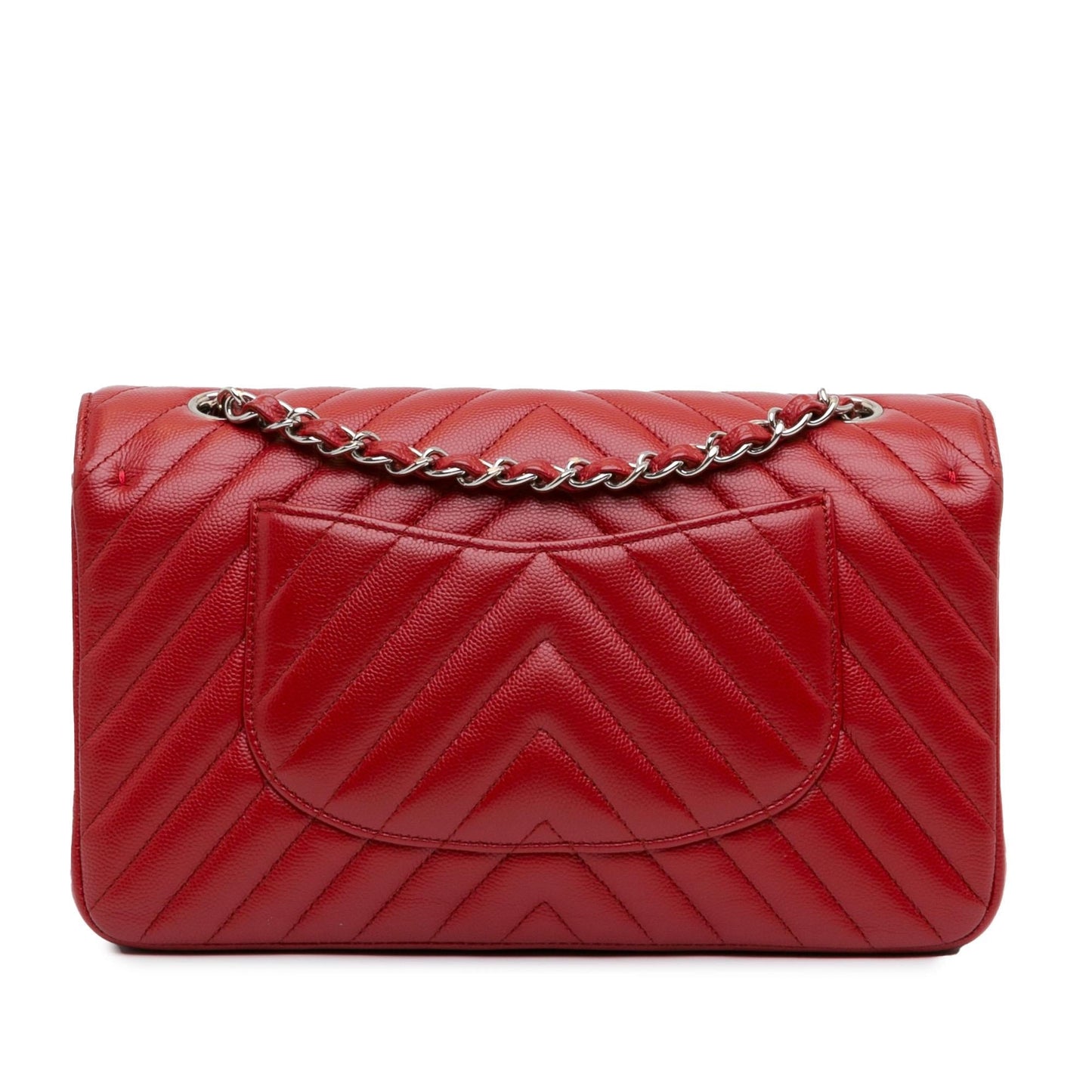 Chanel Medium Classic Chevron Caviar Double Flap (SHG-yLe4XT) Shoulder Bag
