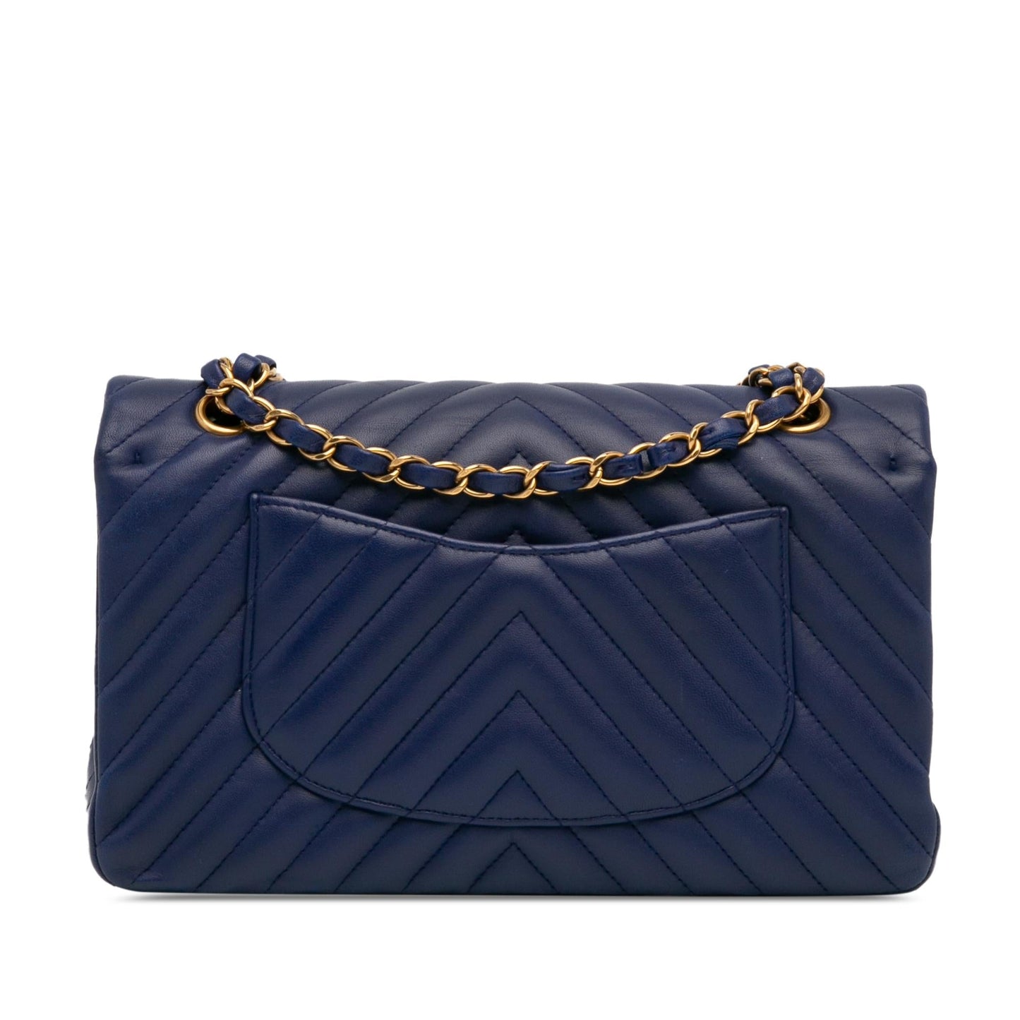 Chanel Medium Classic Chevron Lambskin Double Flap (SHG-HArZHX) Shoulder Bag