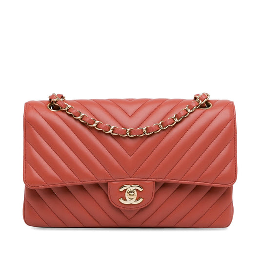 Chanel Medium Classic Chevron Lambskin Double Flap (SHG-cwKVOo) Shoulder Bag
