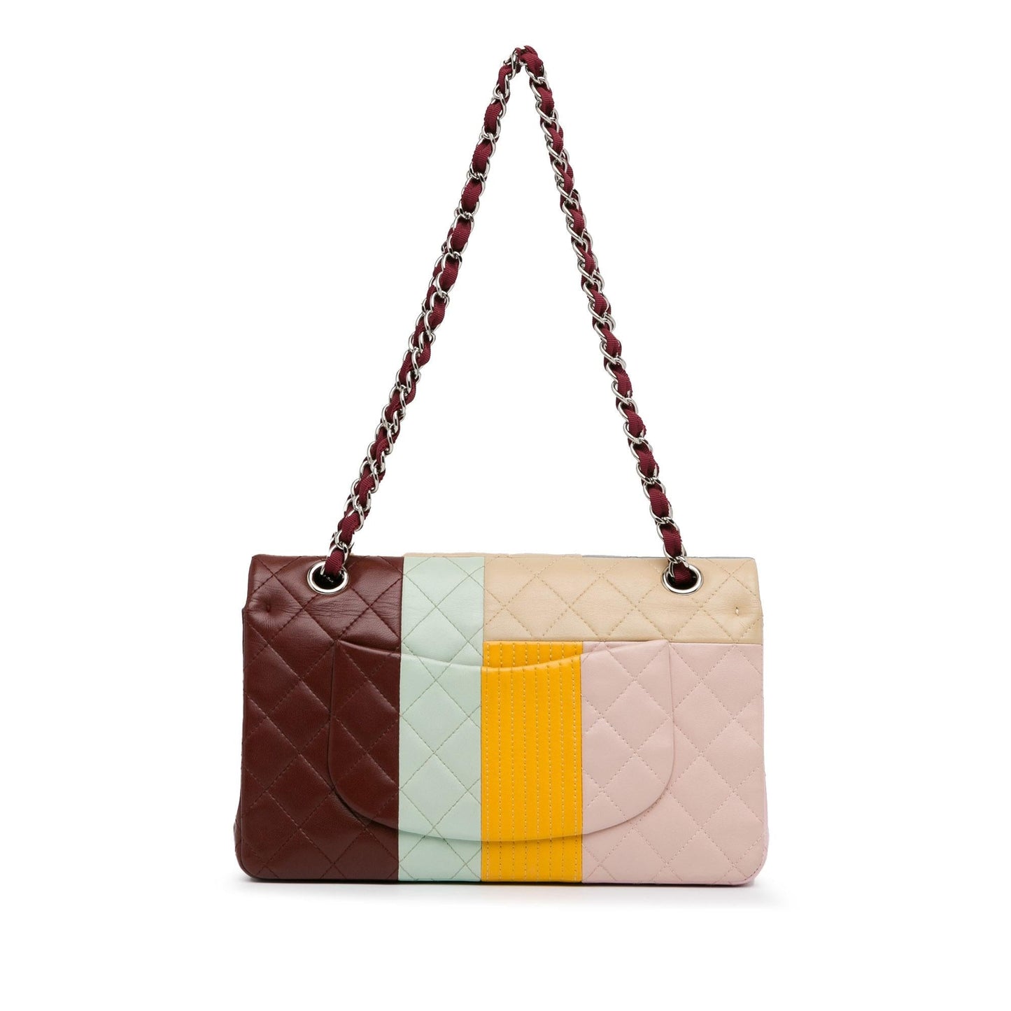 Chanel Medium Classic Color Block Lambskin Flower Double Flap (SHG-4vq8ym) Shoulder Bag