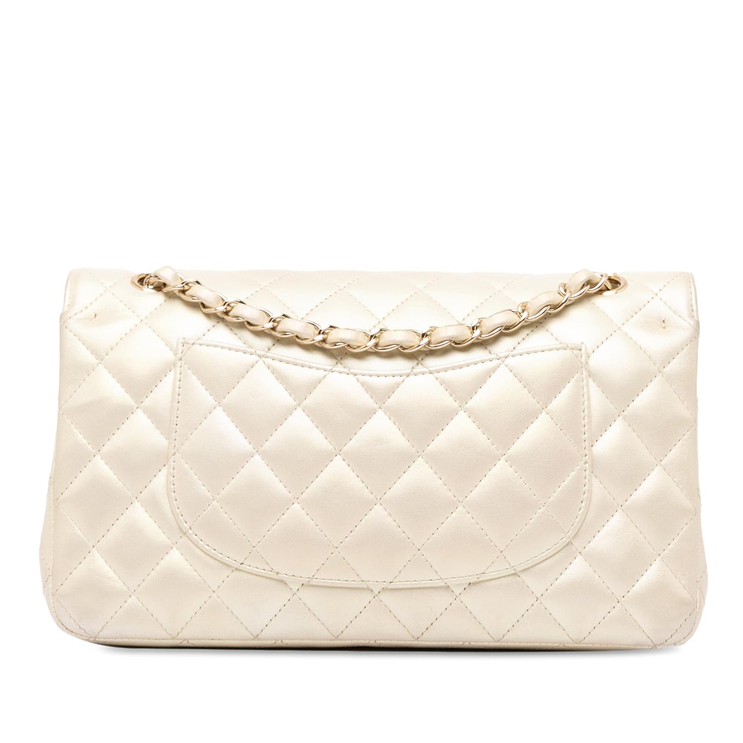 Chanel Medium Classic Iridescent Lambskin Double Flap (SHG-kXZTzR) Shoulder Bag