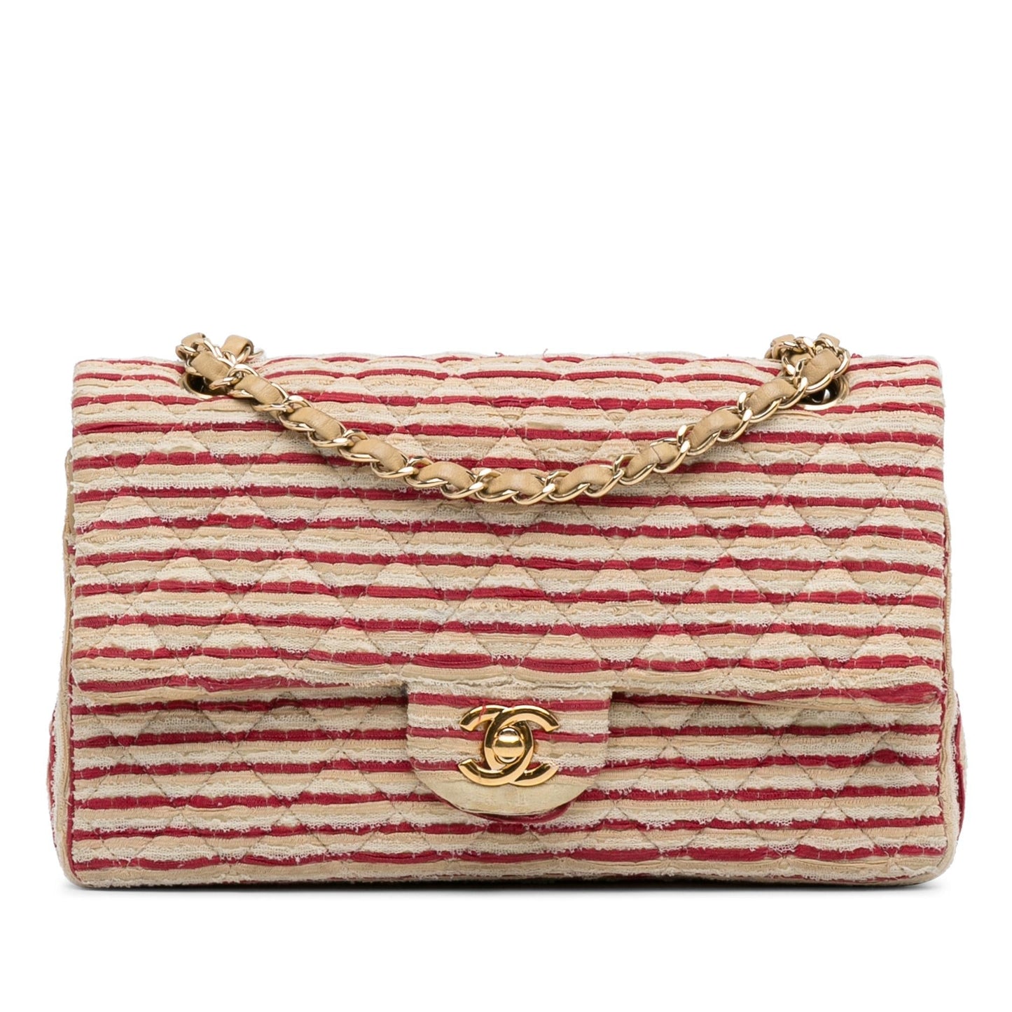 Chanel Medium Classic Jersey Coco Sailor Double Flap (SHG-wASSKk) Shoulder Bag