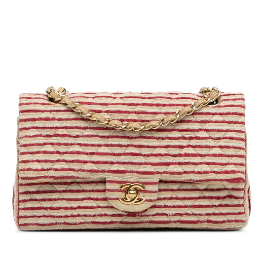 Chanel Medium Classic Jersey Coco Sailor Double Flap (SHG-wASSKk) Shoulder Bag