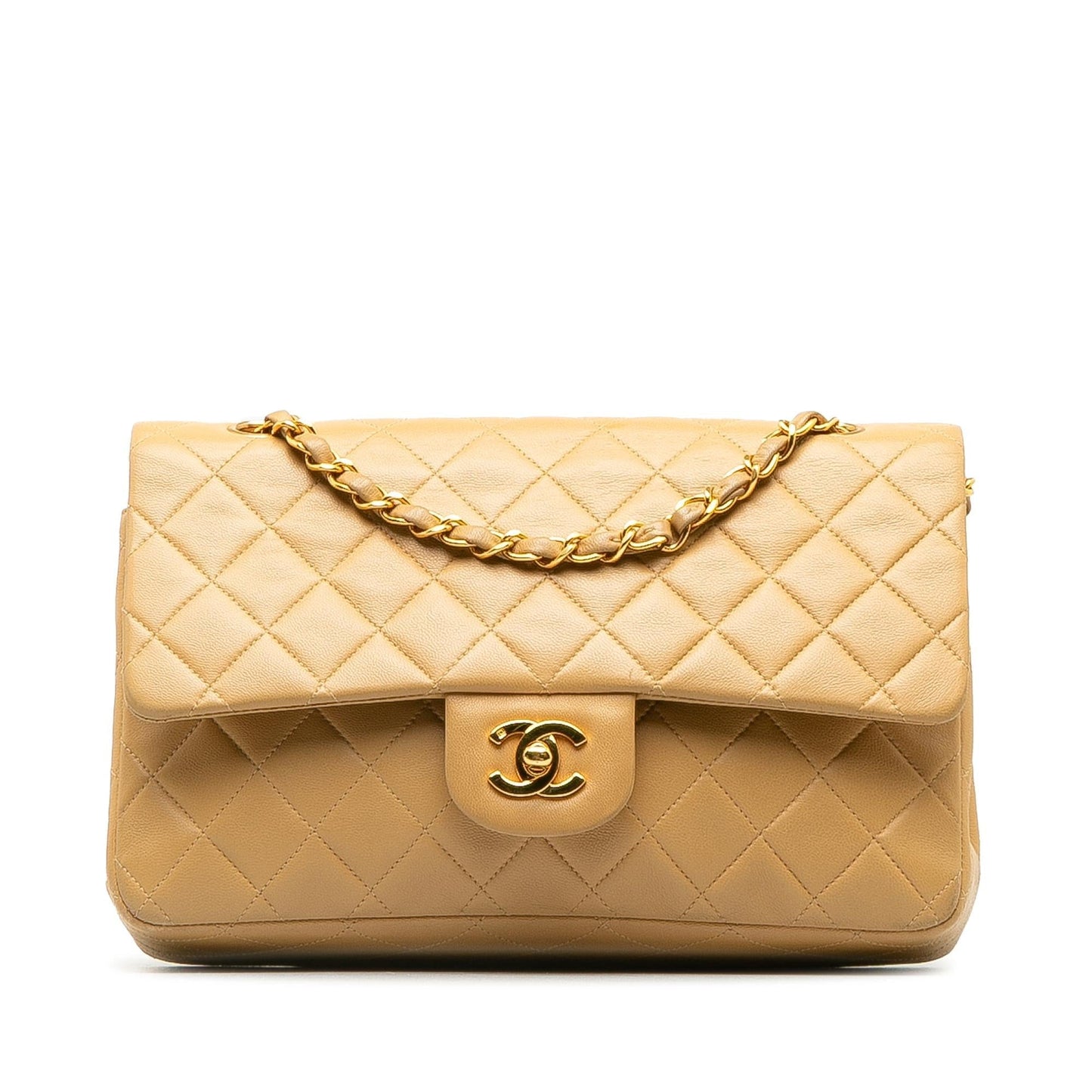 Chanel Medium Classic Lambskin Double Flap (SHG-FTtjY2) Shoulder Bag