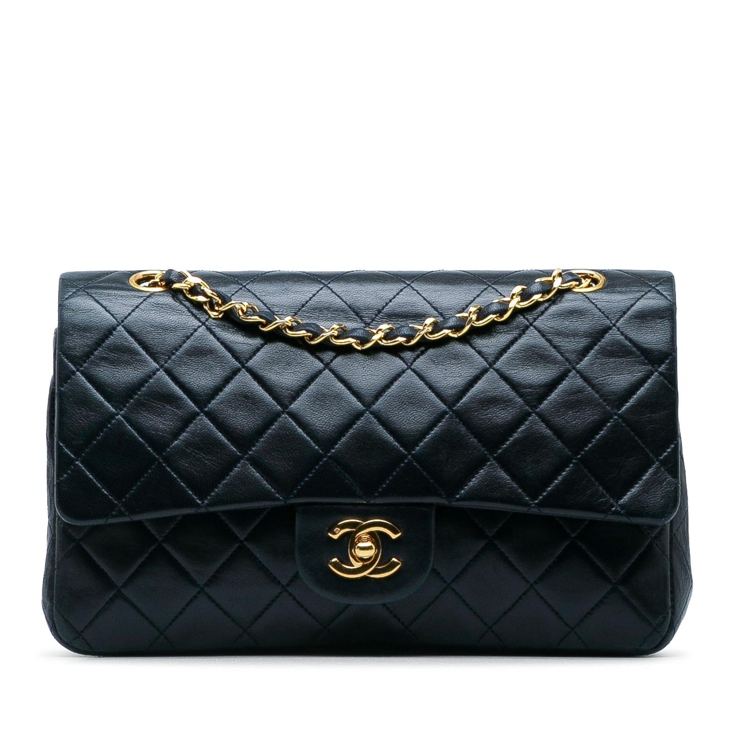 Chanel Medium Classic Lambskin Double Flap (SHG-98UYIH) Shoulder Bag