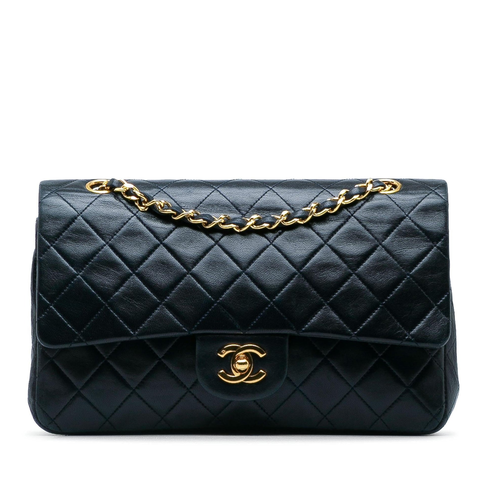 Chanel Medium Classic Lambskin Double Flap (SHG-98UYIH) Shoulder Bag