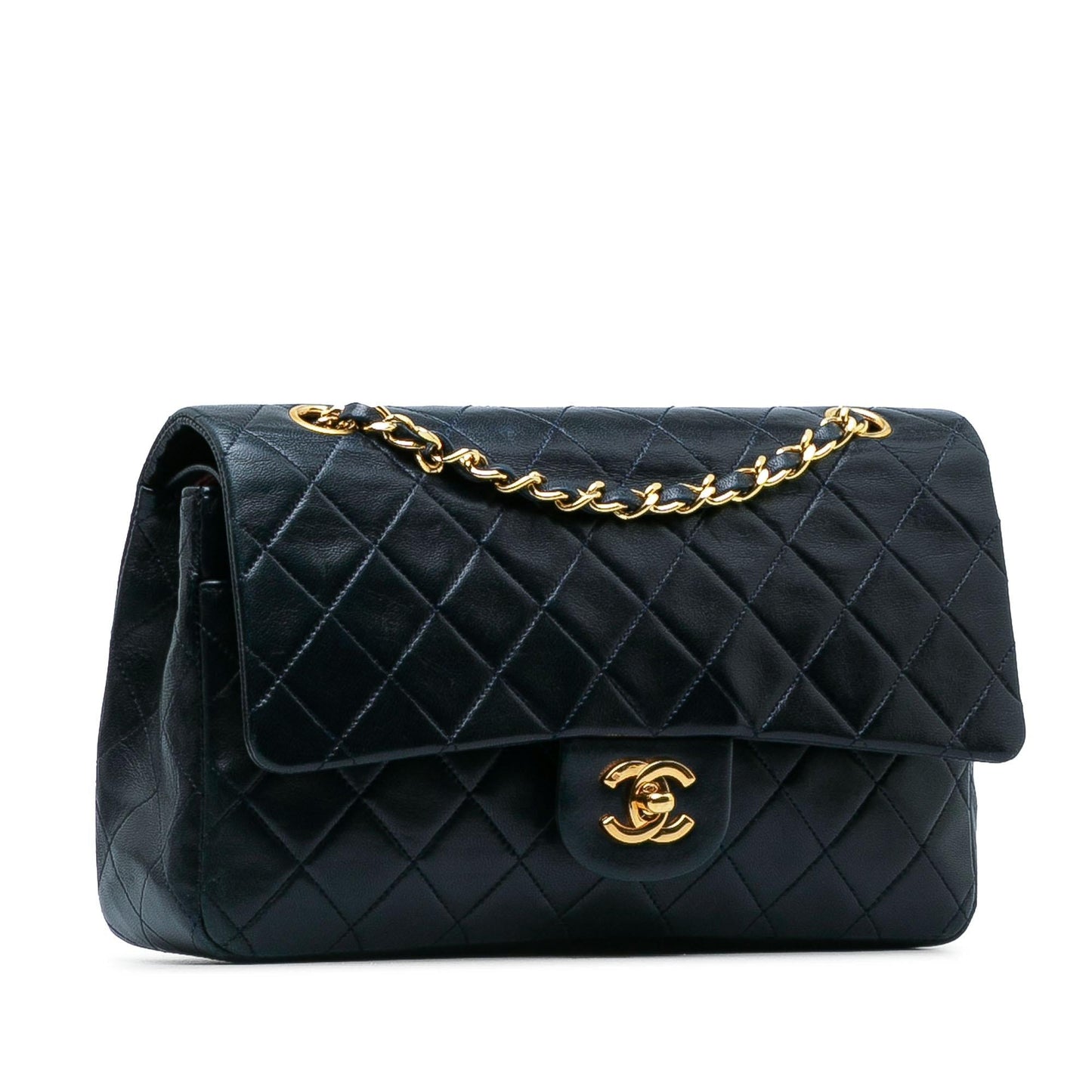 Chanel Medium Classic Lambskin Double Flap (SHG-98UYIH) Shoulder Bag
