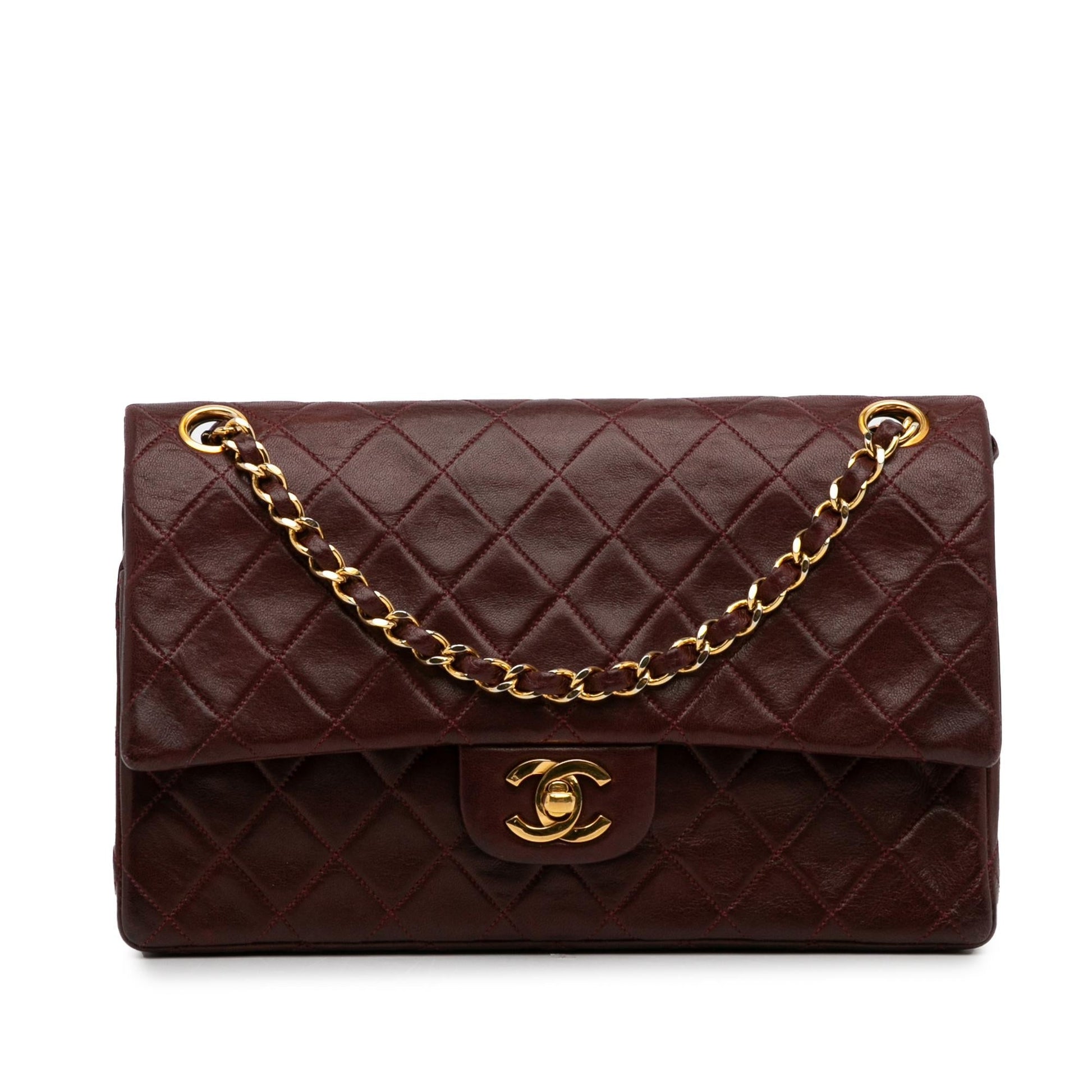 Chanel Medium Classic Lambskin Double Flap (SHG-qIrAFZ) Shoulder Bag