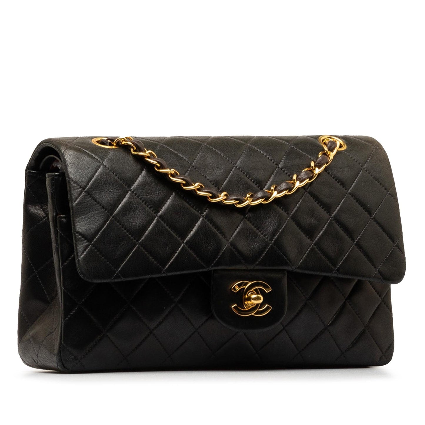 Chanel Medium Classic Lambskin Double Flap (SHG-IHTqBT) Shoulder Bag