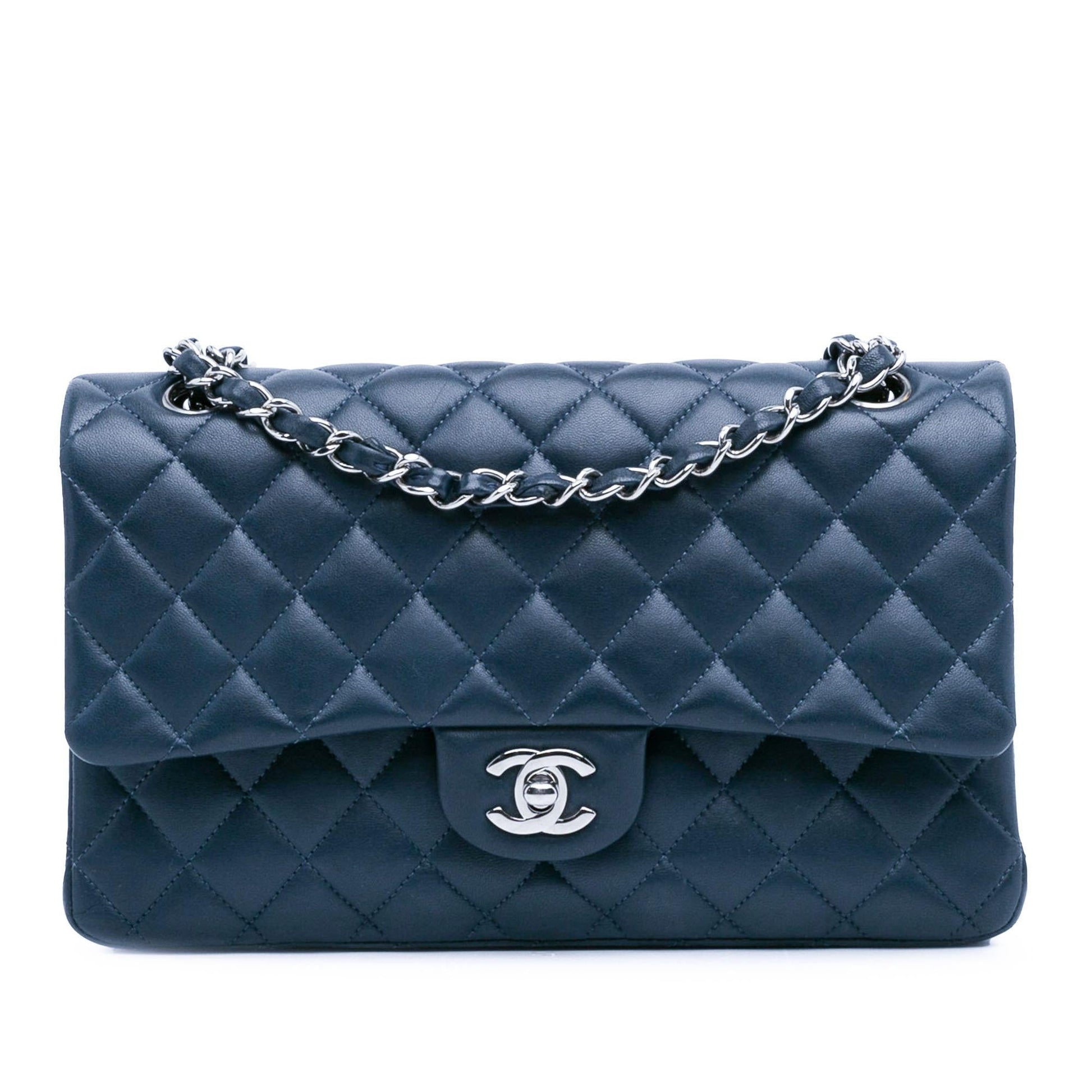 Chanel Medium Classic Lambskin Double Flap (SHG-Zld1fh) Shoulder Bag