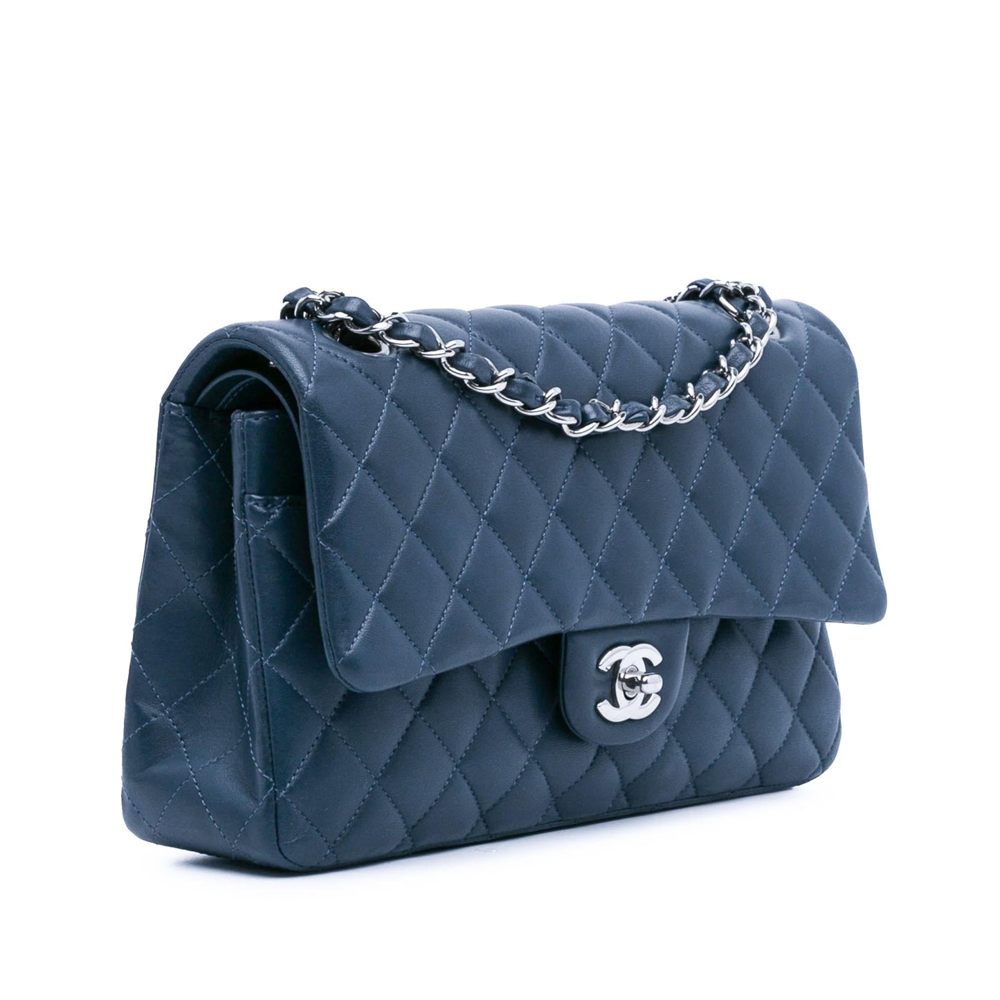 Chanel Medium Classic Lambskin Double Flap (SHG-Zld1fh) Shoulder Bag