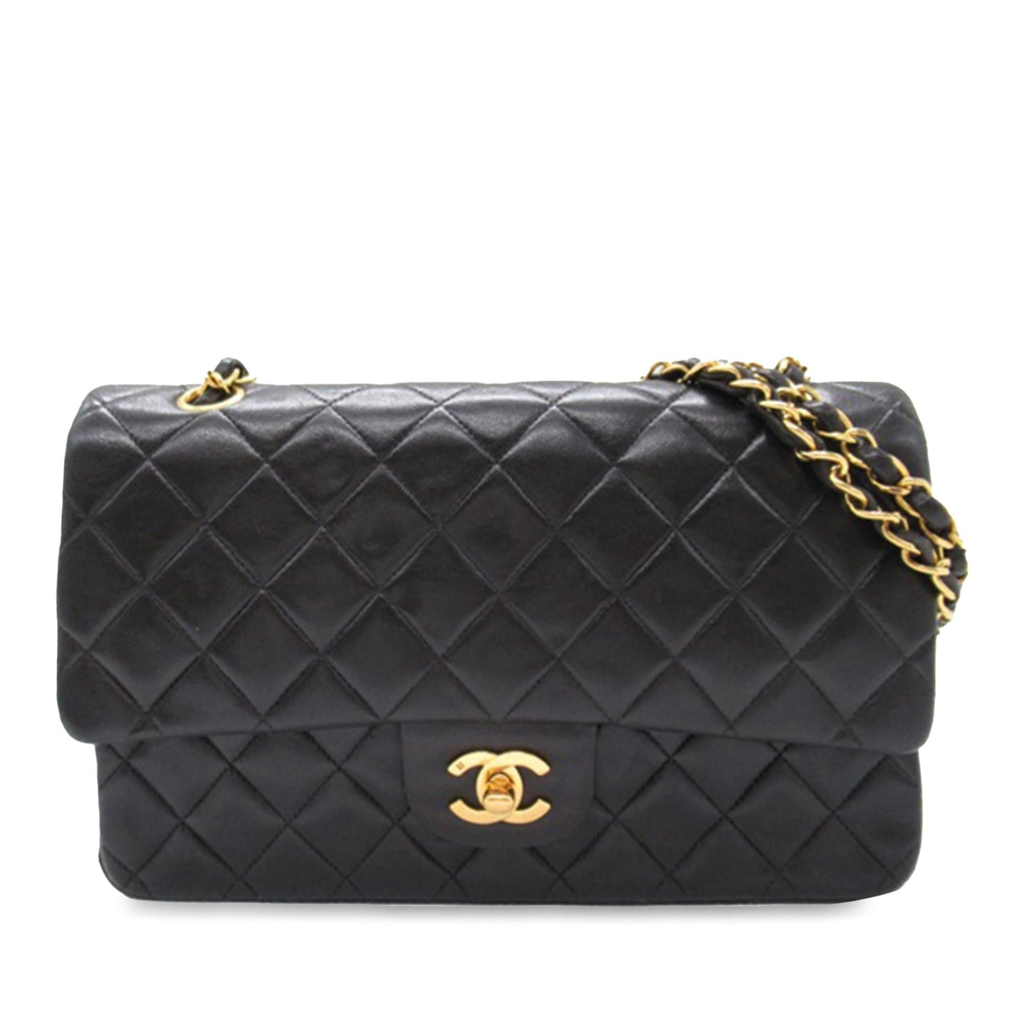 Chanel Medium Classic Lambskin Double Flap (SHG-LrCLOu) Shoulder Bag