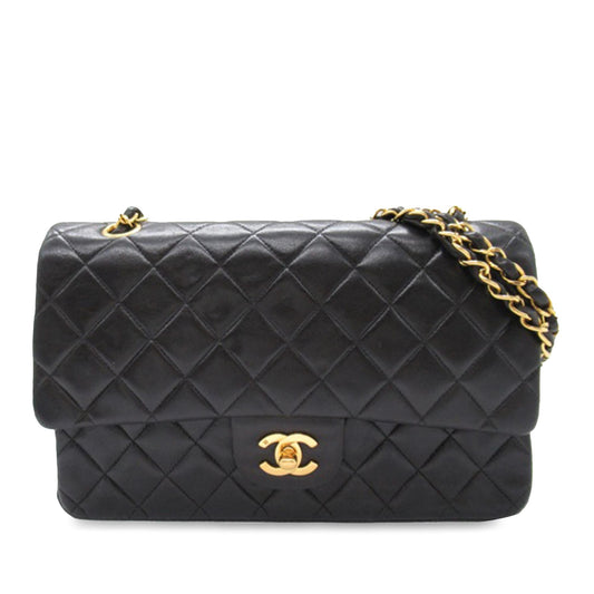 Chanel Medium Classic Lambskin Double Flap (SHG-LrCLOu) Shoulder Bag
