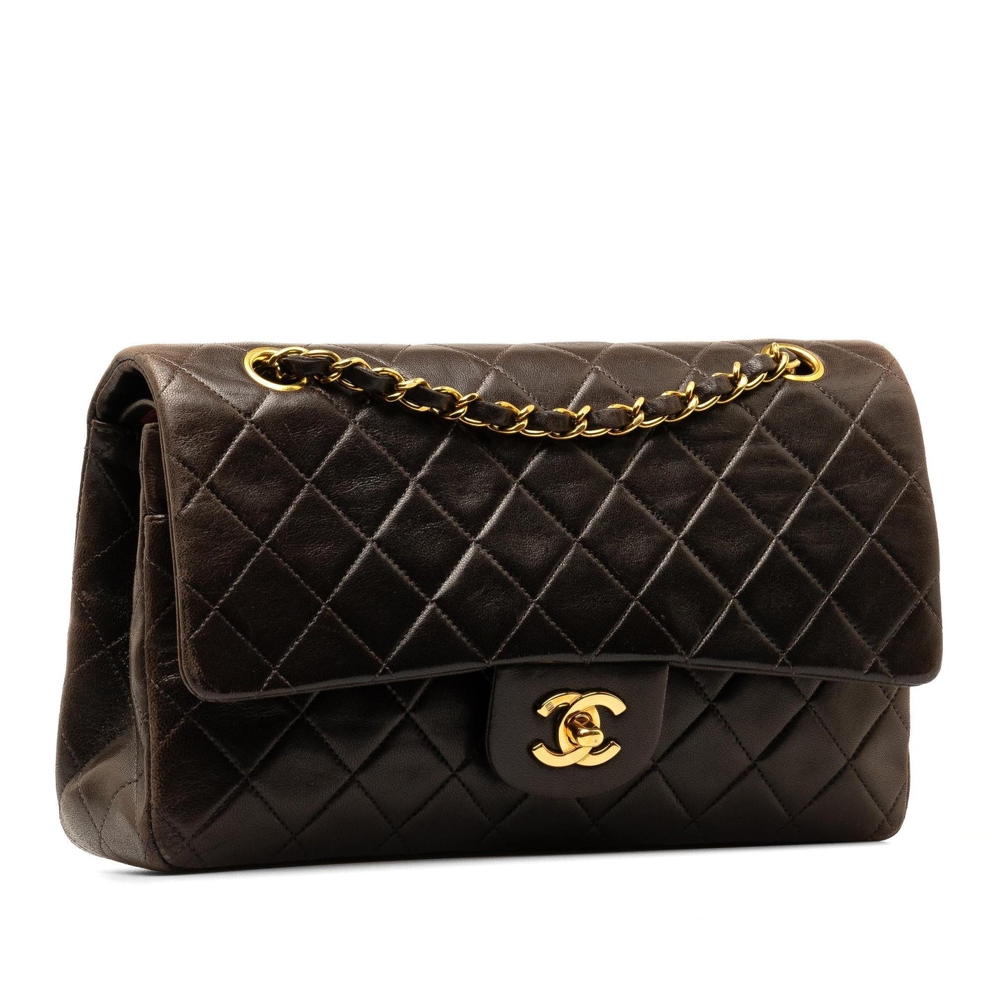 Chanel Medium Classic Lambskin Double Flap (SHG-xchk0A) Shoulder Bag
