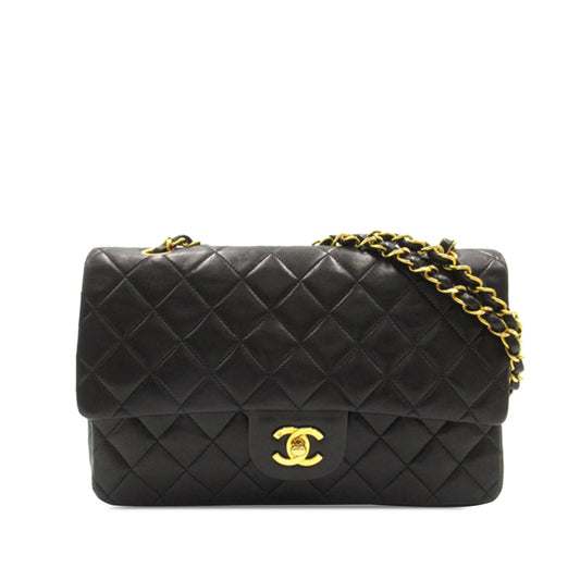 Chanel Medium Classic Lambskin Double Flap (SHG-tJEubT) Shoulder Bag