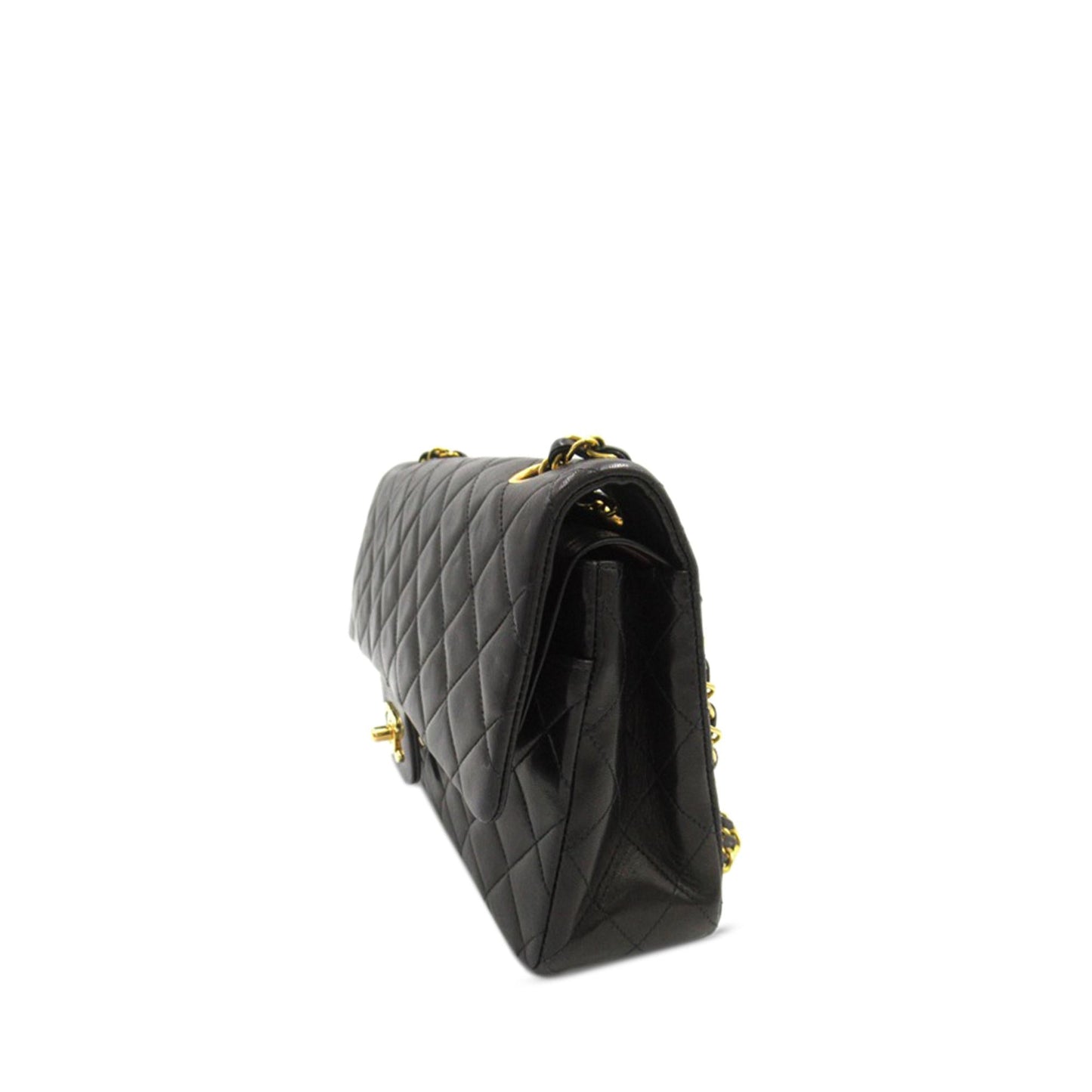 Chanel Medium Classic Lambskin Double Flap (SHG-tJEubT) Shoulder Bag