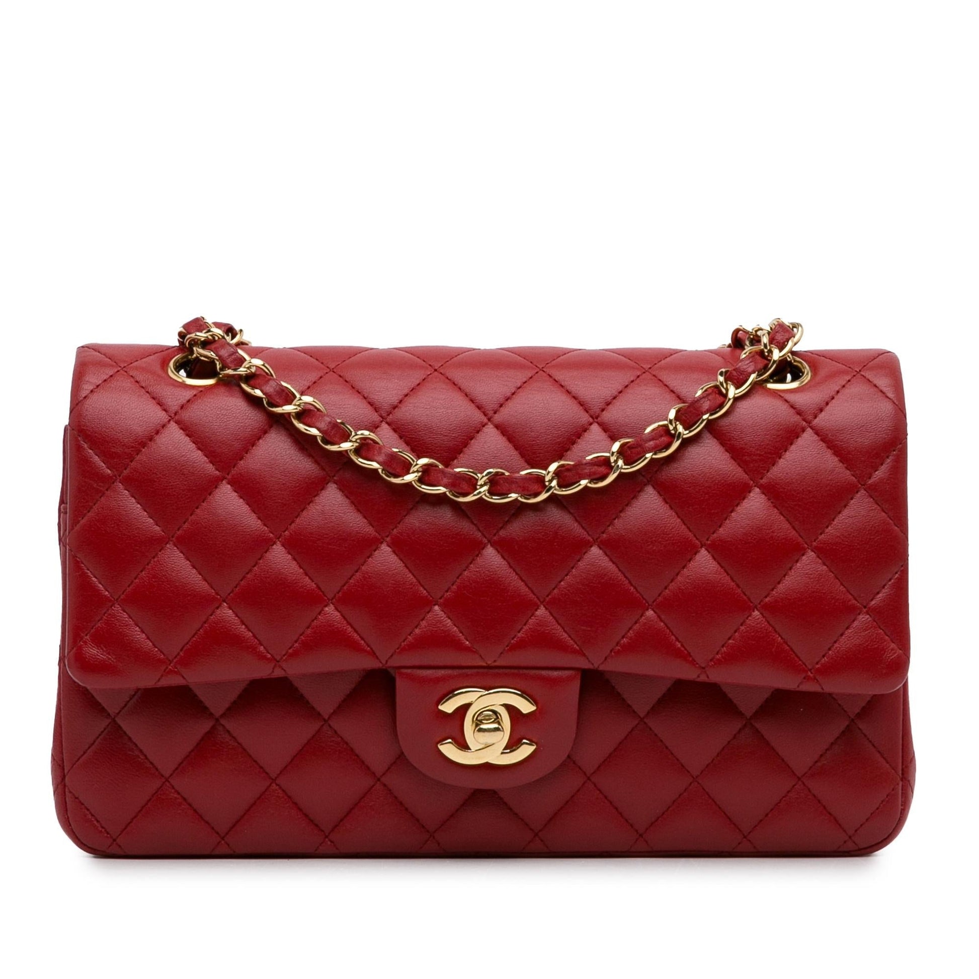 Chanel Medium Classic Lambskin Double Flap (SHG-gYfL1h) Shoulder Bag