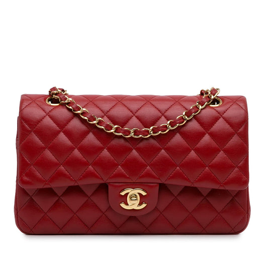 Chanel Medium Classic Lambskin Double Flap (SHG-gYfL1h) Shoulder Bag