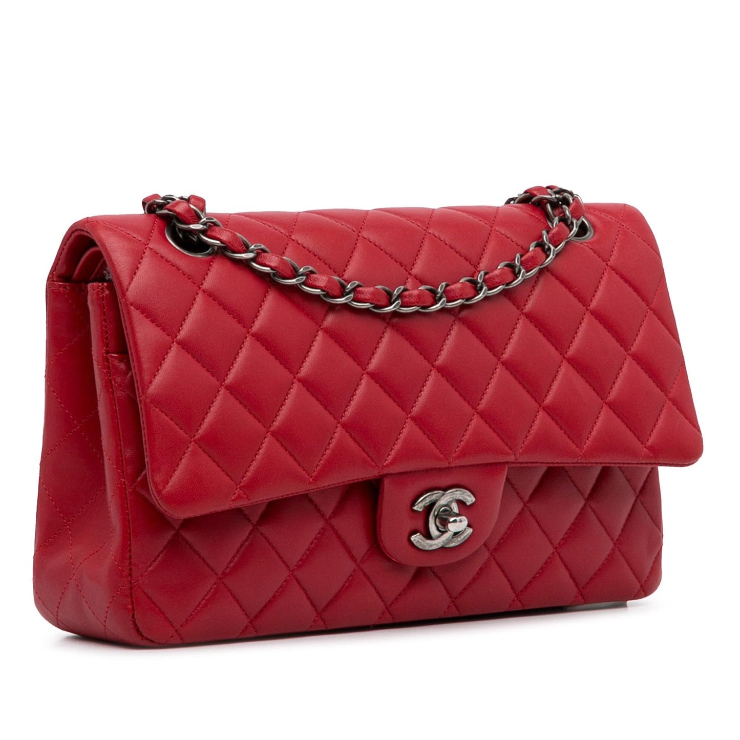 Chanel Medium Classic Lambskin Double Flap (SHG-LYrnLz) Shoulder Bag