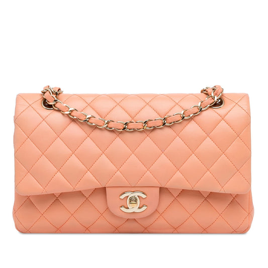 Chanel Medium Classic Lambskin Double Flap (SHG-WfDq9C) Shoulder Bag