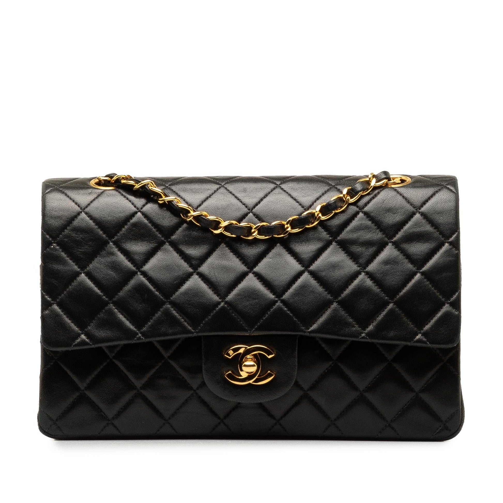 Chanel Medium Classic Lambskin Double Flap (SHG-9pZcmQ) Shoulder Bag