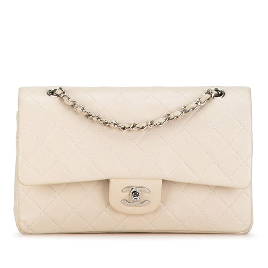 Chanel Medium Classic Lambskin Double Flap (SHG-2QnvV9) Shoulder Bag