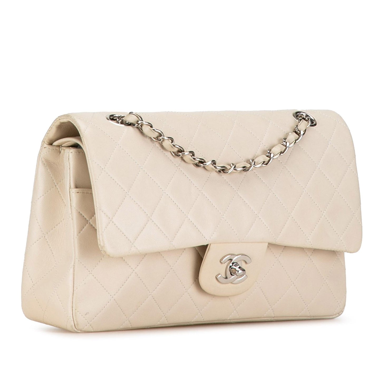 Chanel Medium Classic Lambskin Double Flap (SHG-2QnvV9) Shoulder Bag
