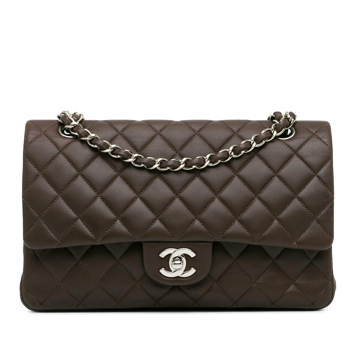 Chanel Medium Classic Lambskin Double Flap (SHG-7QwY4H) Shoulder Bag