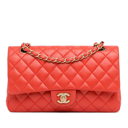 Chanel Medium Classic Lambskin Double Flap (SHG-H1Kink) Shoulder Bag