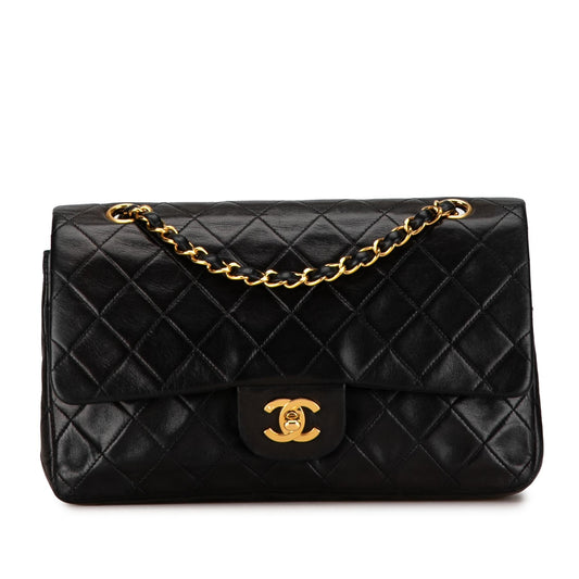 Chanel Medium Classic Lambskin Double Flap (SHG-f8WIdR) Shoulder Bag