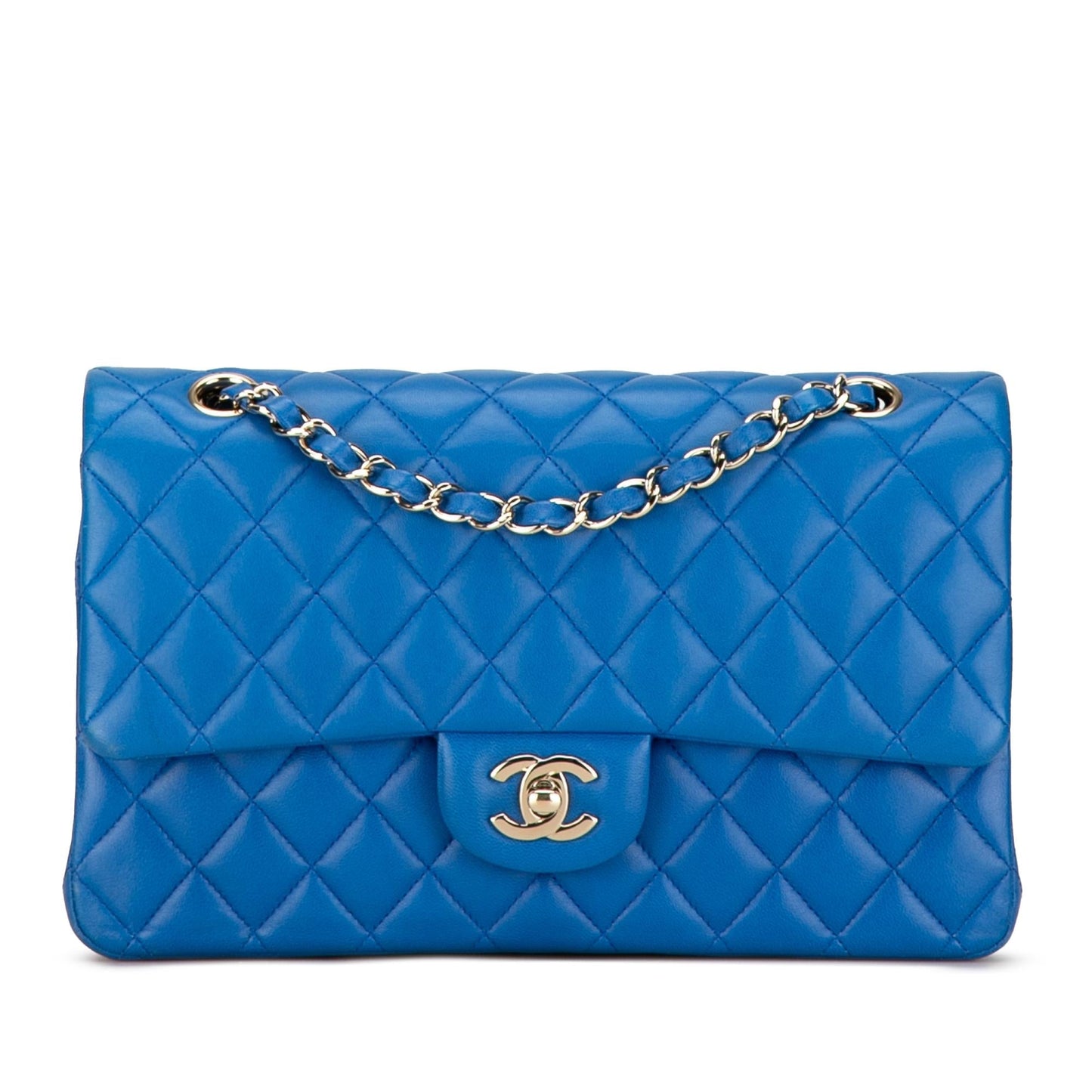 Chanel Medium Classic Lambskin Double Flap (SHG-hXM4fF) Shoulder Bag